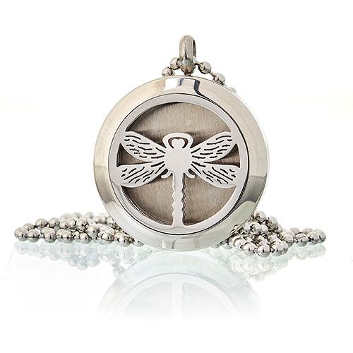 Aromatherapy Diffuser Necklace - Dragonfly 25mm from our luxury aromatherapy diffuser necklaces collection