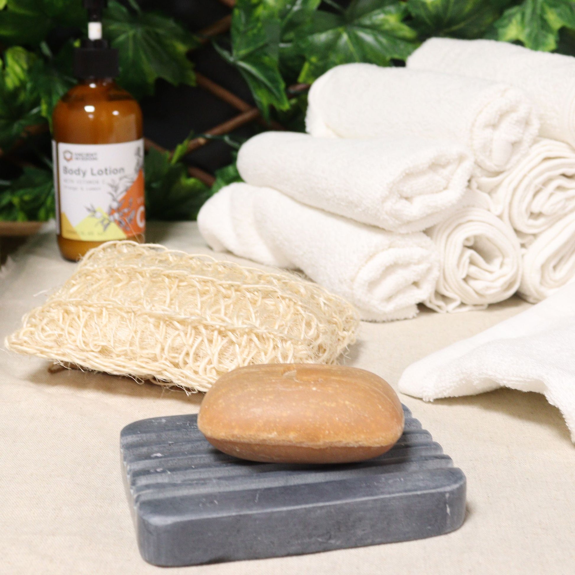 Grey Soapstone Soap Dish 12x8.5cm - Heavey Ridges from our luxury stone soap dishes collection
