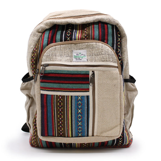 Large Backpack - Straight Zips Style lifestyle product photo on neutral background