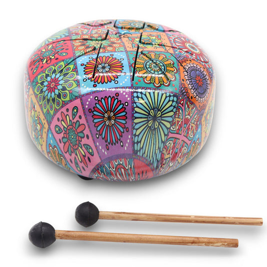 Photo 1 of Med Hapi Drum Multi Coloured - 17x13cm Meditation Drum featuring authentic premium craftsmanship.