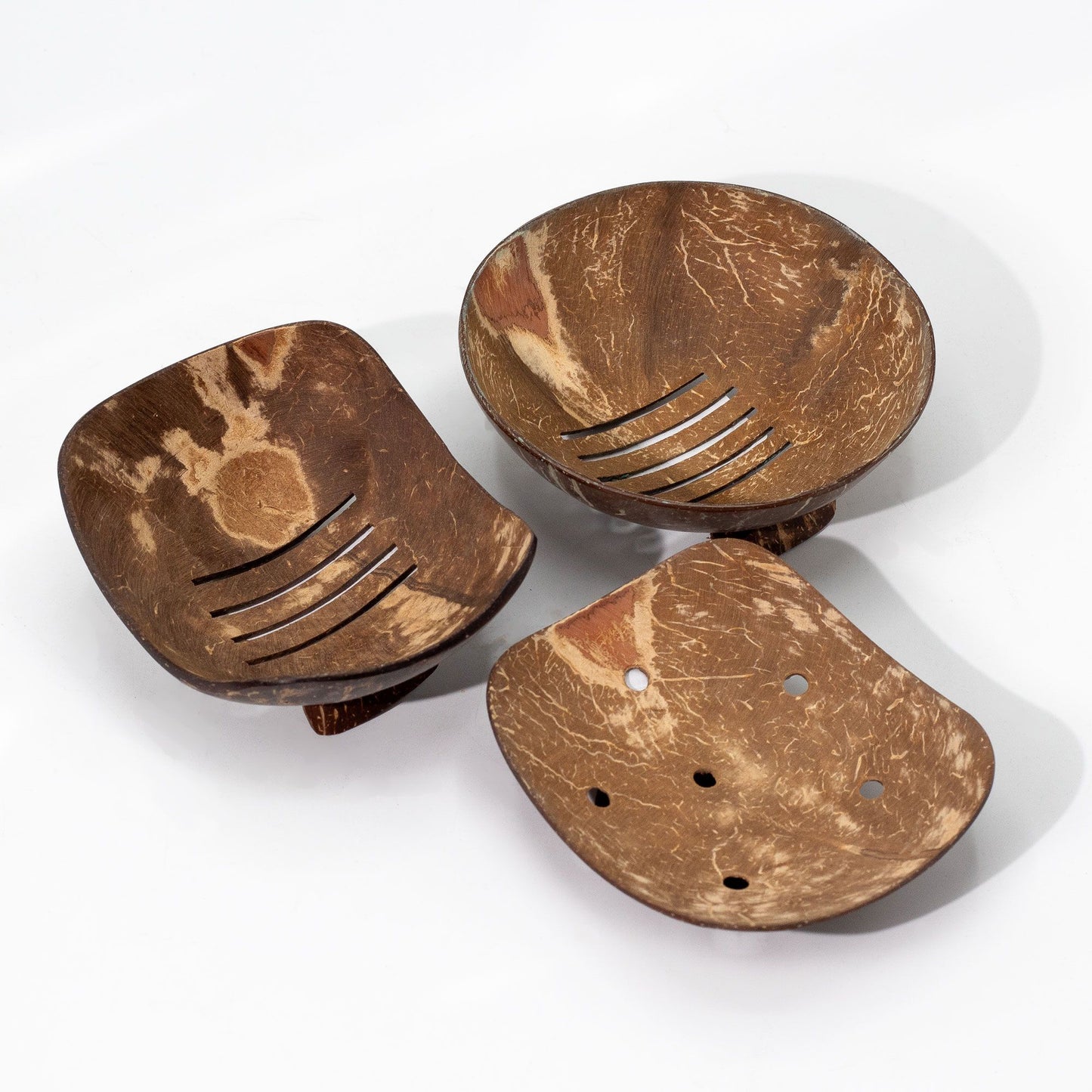 Natural Coconut Soap Dish - Round - 11cm from our luxury coconut soap dishes collection
