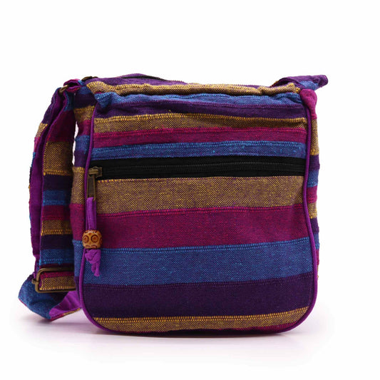 Lrg Nepal Sling Bag  (Adjustable Strap) - Wild Flowers lifestyle product photo on neutral background