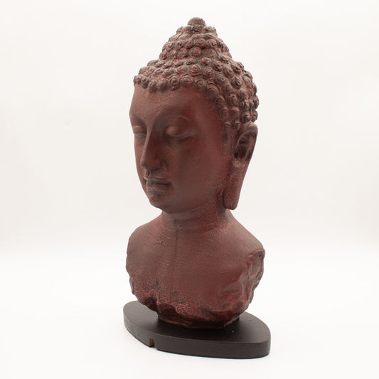 Buddha Bust Lamp Molton Lava - Oval stand lifestyle product photo on neutral background