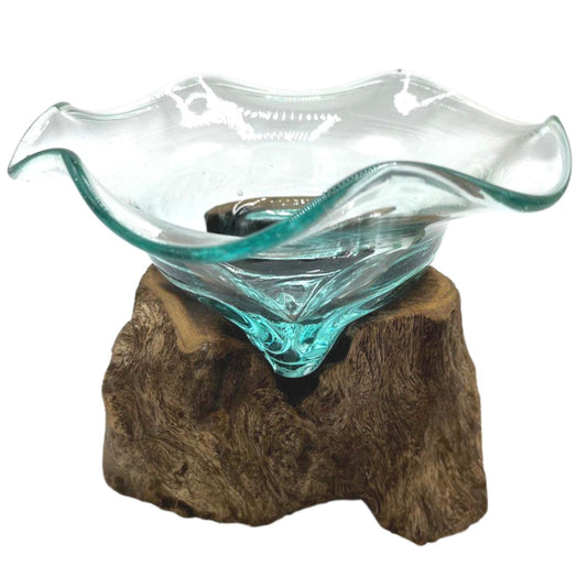 Photo 2 of Molten Glass Fancy Sweet Bowl On Wood Luxury Decor featuring authentic premium craftsmanship.