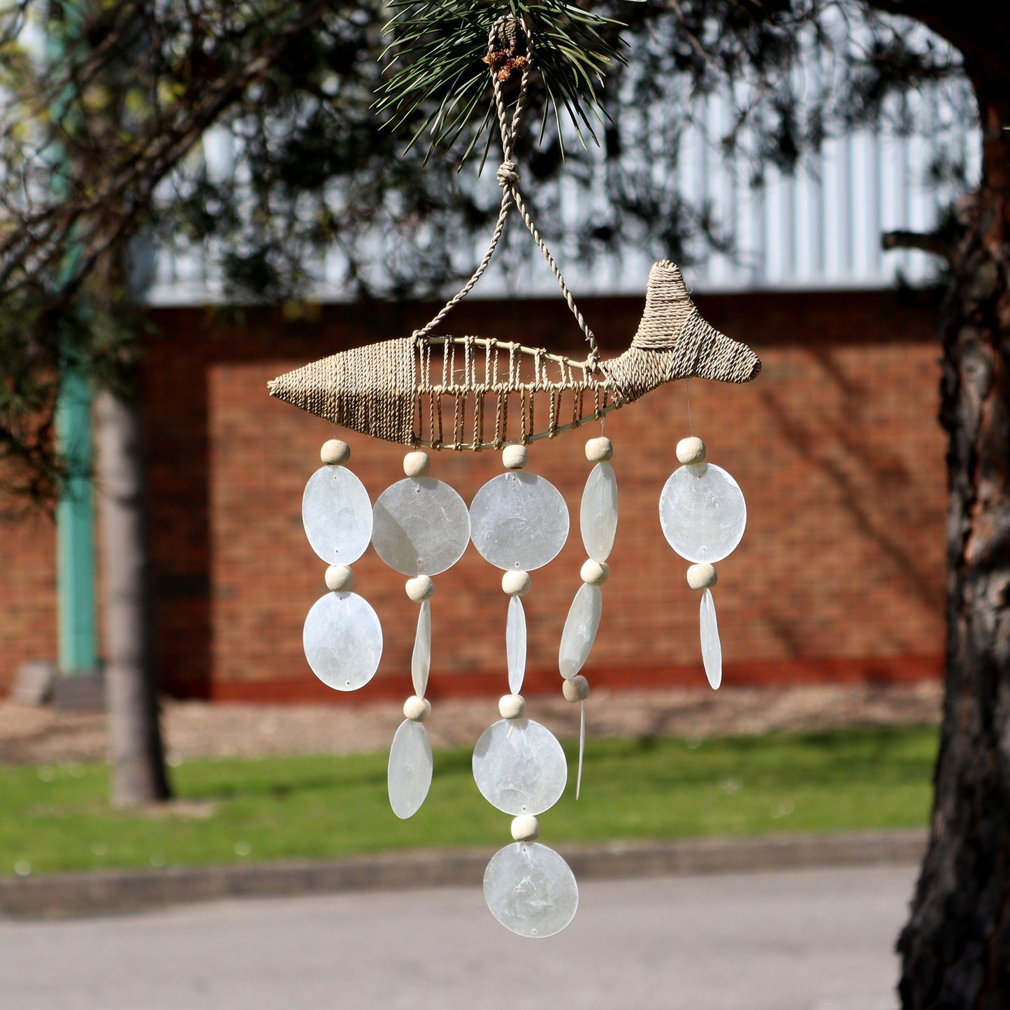String Fish and Natural Copis Drop from our luxury driftwood chime collection