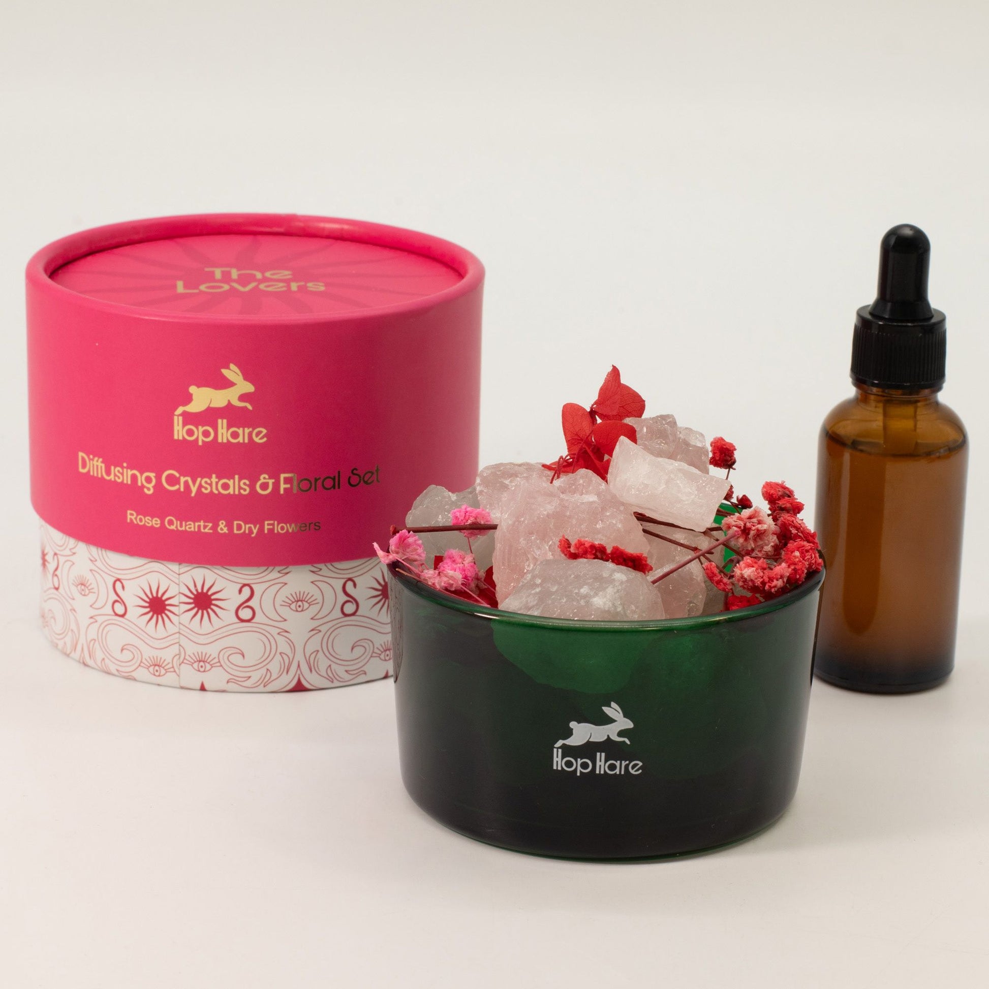 Hop Hare Diffusing Crystals & Floral Set - The Lovers from our luxury hop hare diffusing crystals & floral sets collection