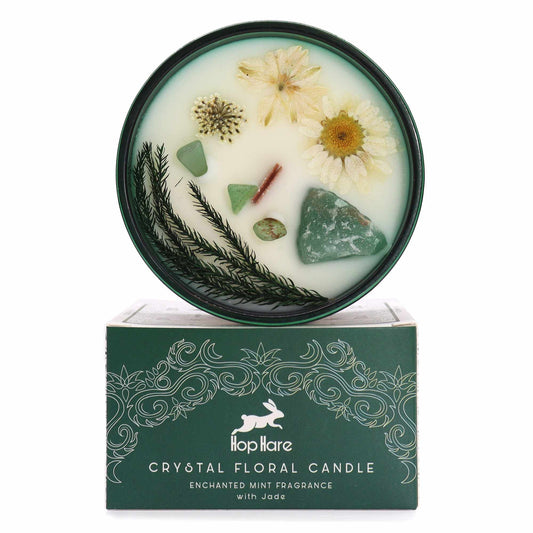 Hop Hare Crystal Magic Flower Candle - The Magician lifestyle product photo on neutral background