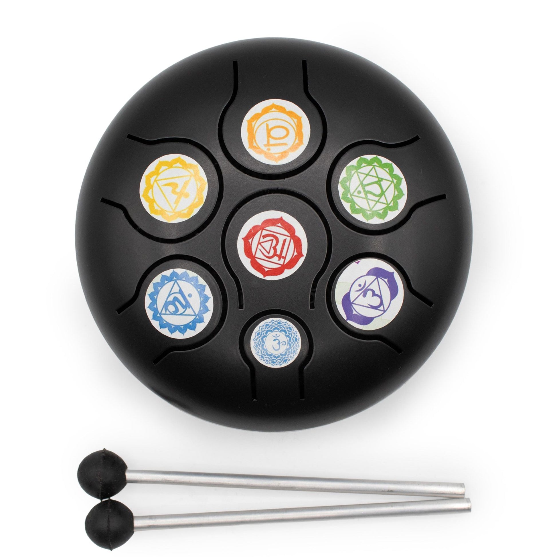 Photo 1 of Low Med Hapi Drum Black Chakra- 14x7cm Meditation Drum featuring authentic premium craftsmanship.