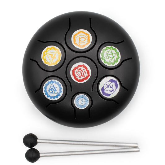 Photo 1 of Low Med Hapi Drum Black Chakra- 14x7cm Meditation Drum featuring authentic premium craftsmanship.