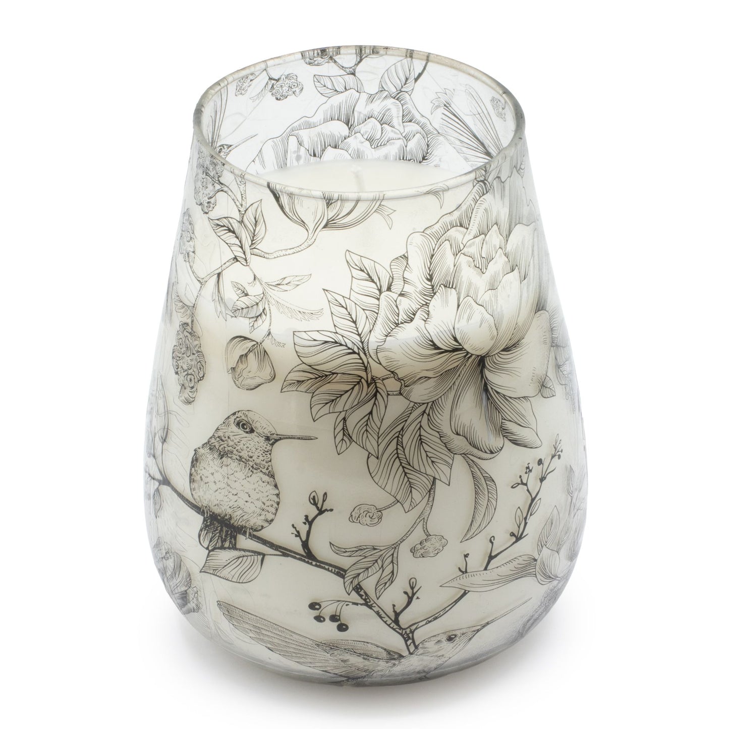 Luxury presentation of the tall glass jar candles drawn by flame513 showing the premium artisan packaging and complete set contents