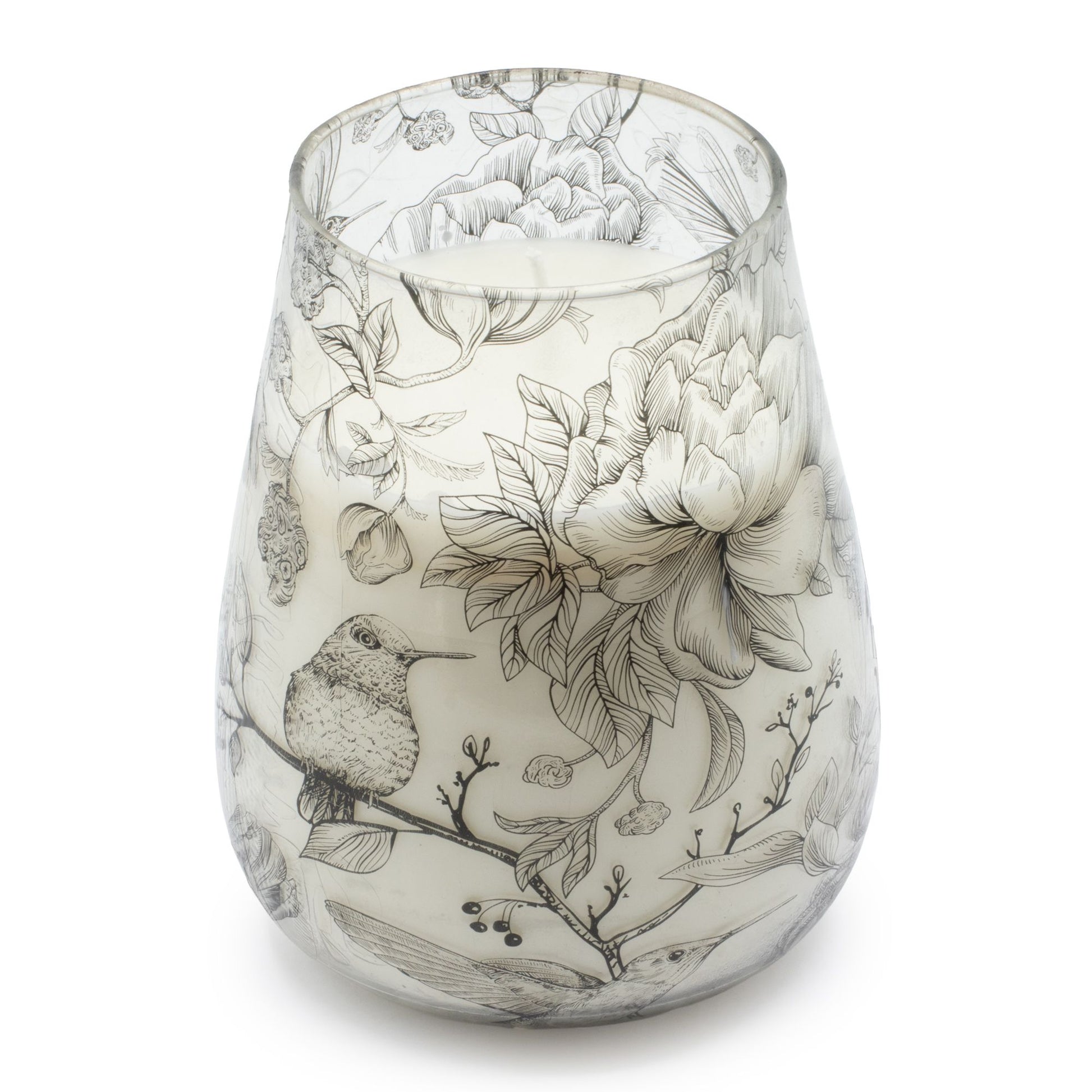 Luxury presentation of the tall glass jar candles drawn by flame513 showing the premium artisan packaging and complete set contents