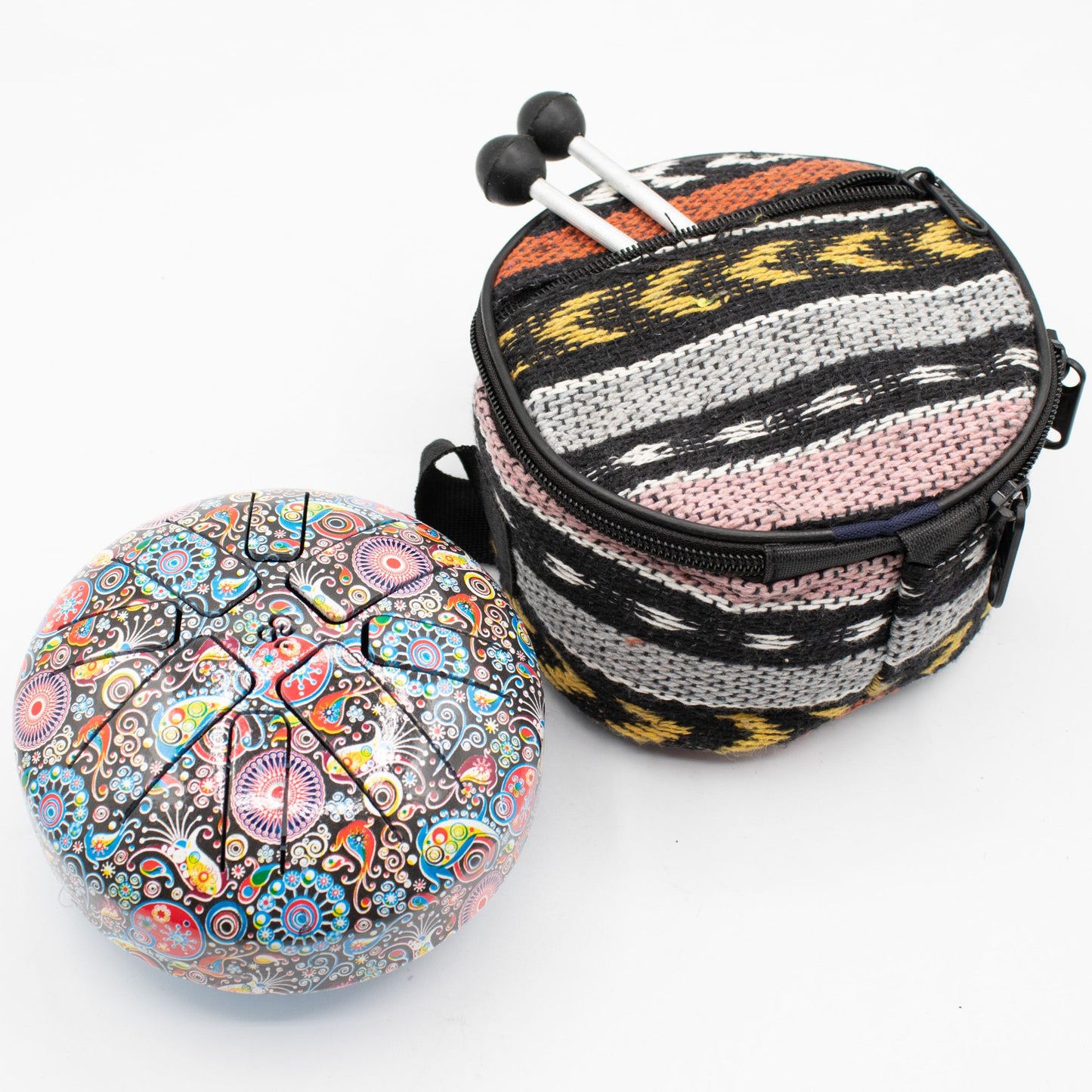 Photo 6 of Small Hapi Drum Multi Coloured- 13x9cm Meditation Drum featuring authentic premium craftsmanship.