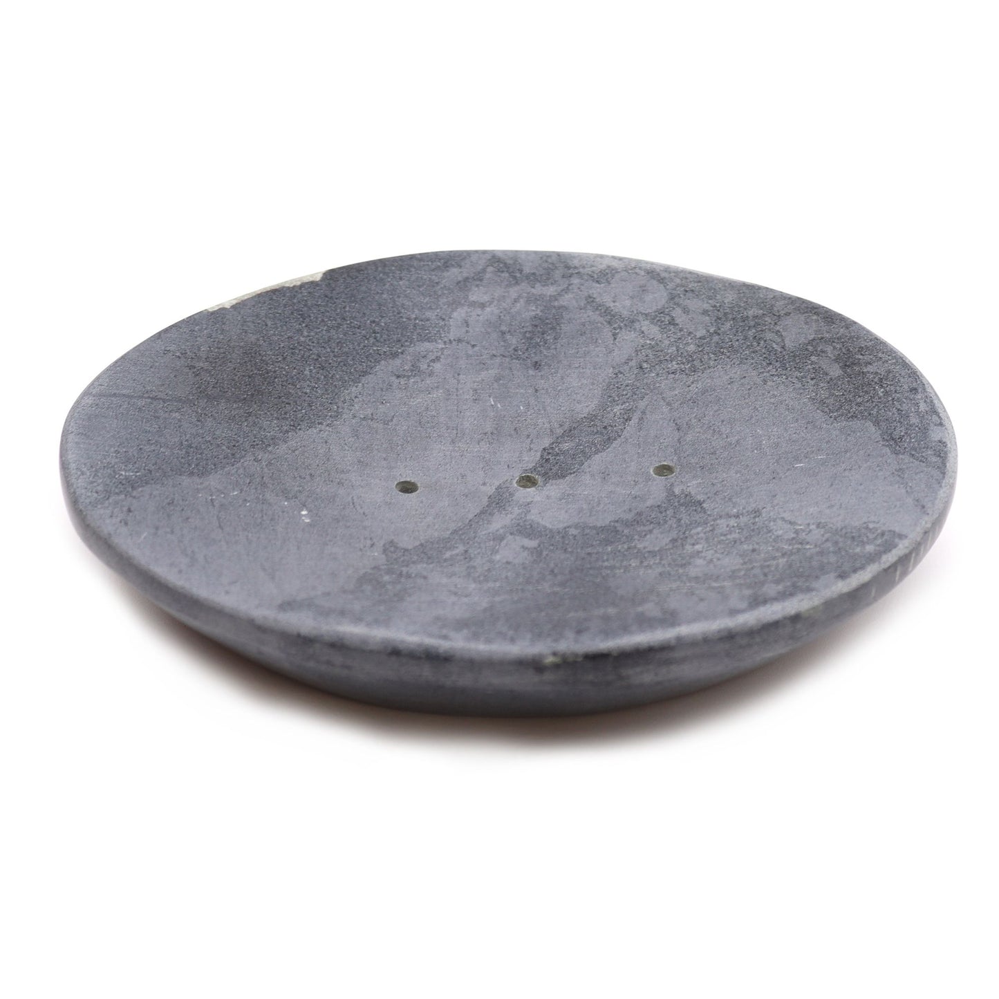 Grey Soapstone Soap Dish 10x12cm- Classic Oval from our luxury stone soap dishes collection