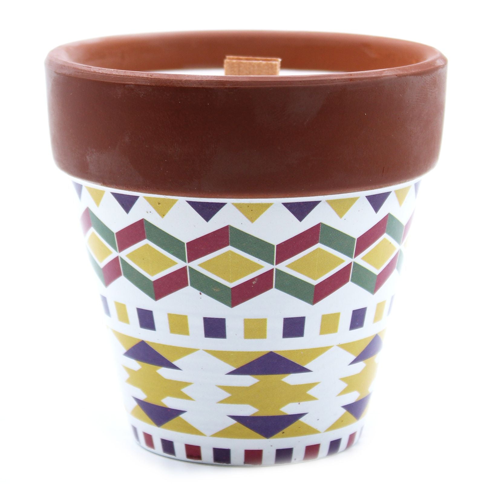 Detailed close up view highlighting the high quality craftsmanship and individual features of the agnes cat herb garden candles geranium534