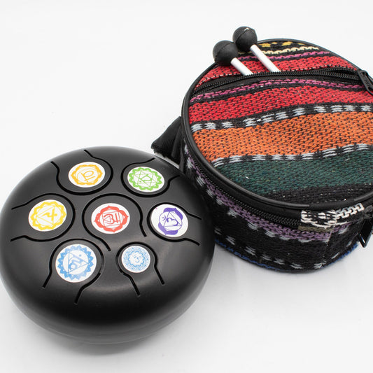 Photo 2 of Low Med Hapi Drum Black Chakra- 14x7cm Meditation Drum featuring authentic premium craftsmanship.