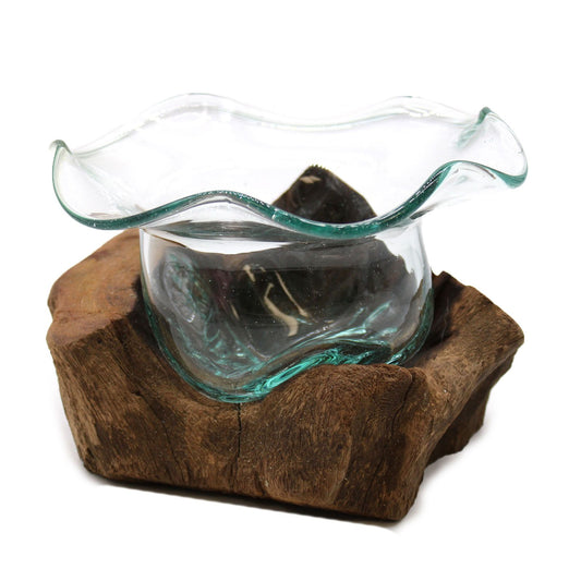 Photo 1 of Molten Glass Fancy Sweet Bowl On Wood Luxury Decor featuring authentic premium craftsmanship.
