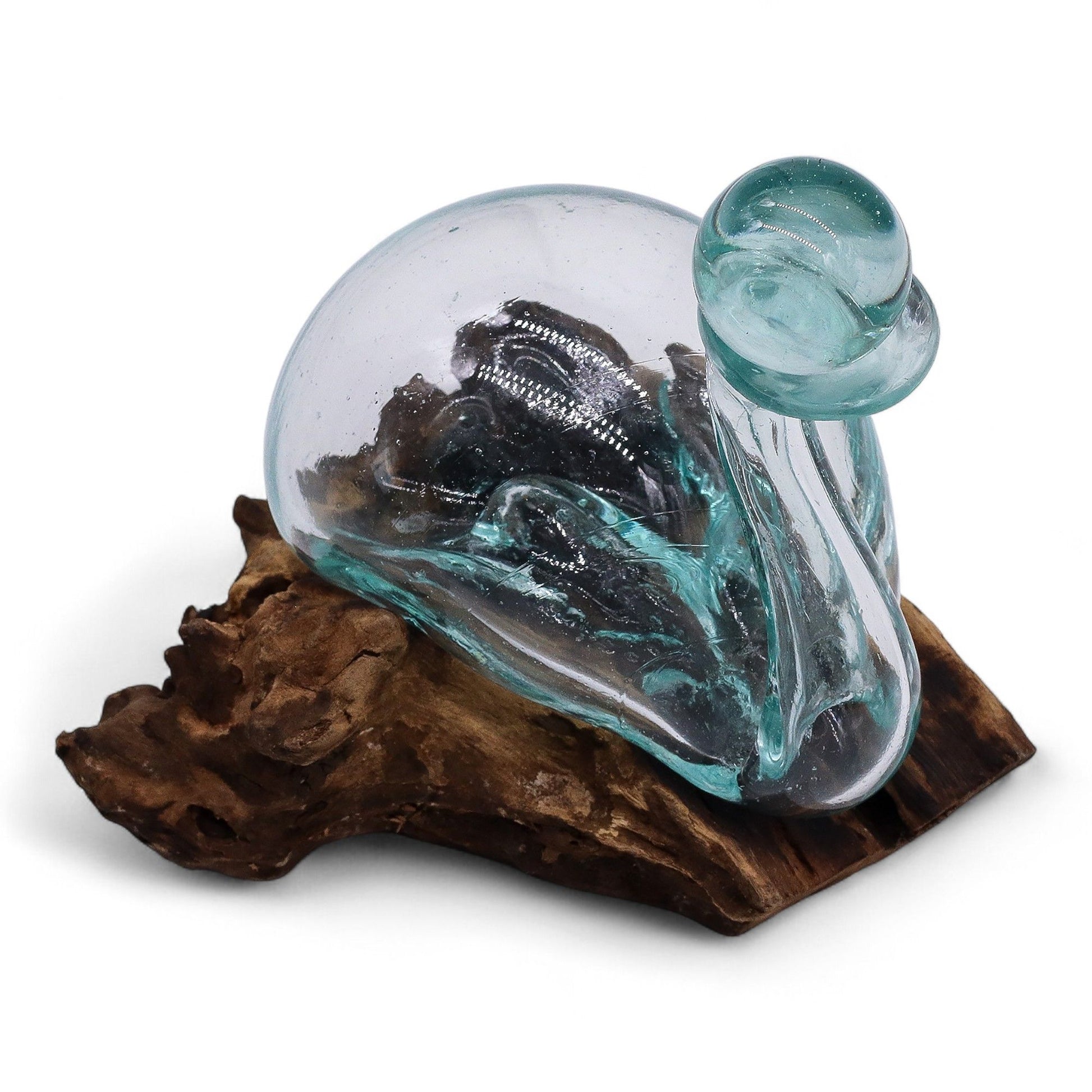 Photo 2 of Molten Glass Duck Decanter On Wood With Stopper 19cm featuring authentic premium craftsmanship.