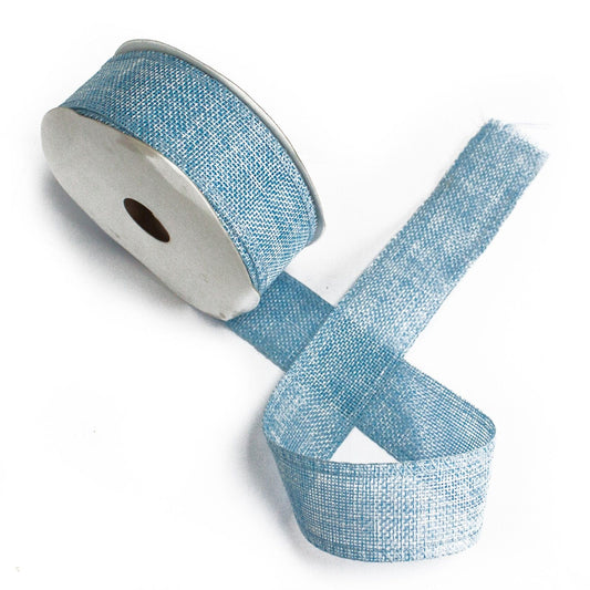 Natural Texture Ribbon 38mm x 20m - Baby Blue lifestyle product photo on neutral background