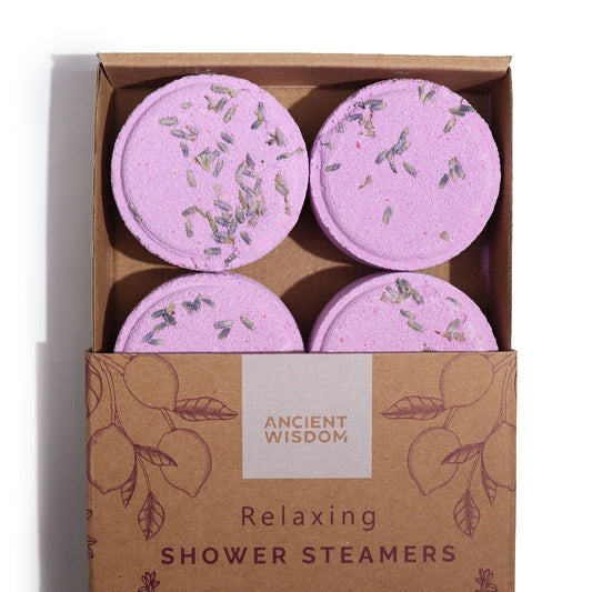 Zen Shower Steamers - Therapy Wellness Gift Set - Relaxing lifestyle product photo on neutral background