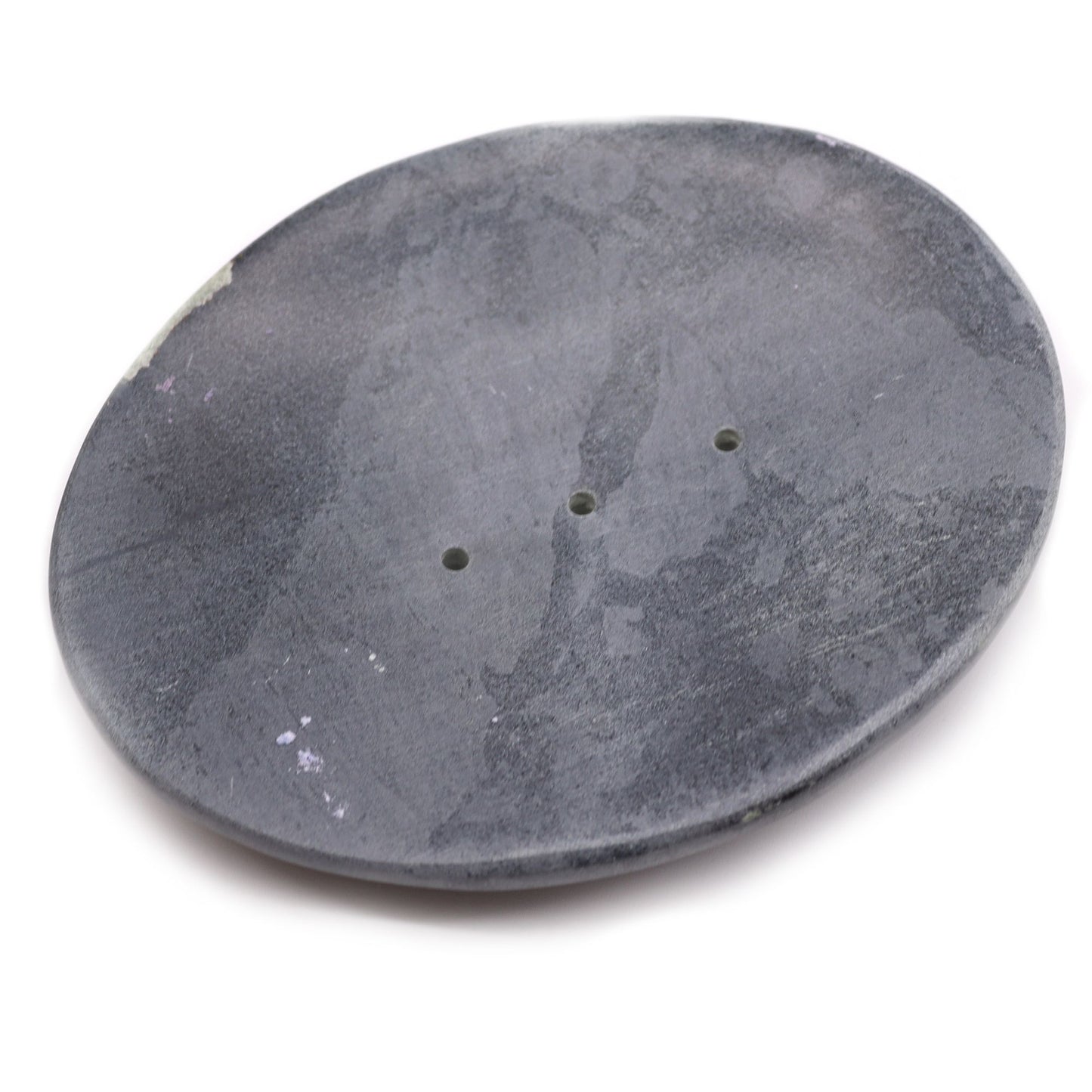 Grey Soapstone Soap Dish 10x12cm- Classic Oval from our luxury stone soap dishes collection