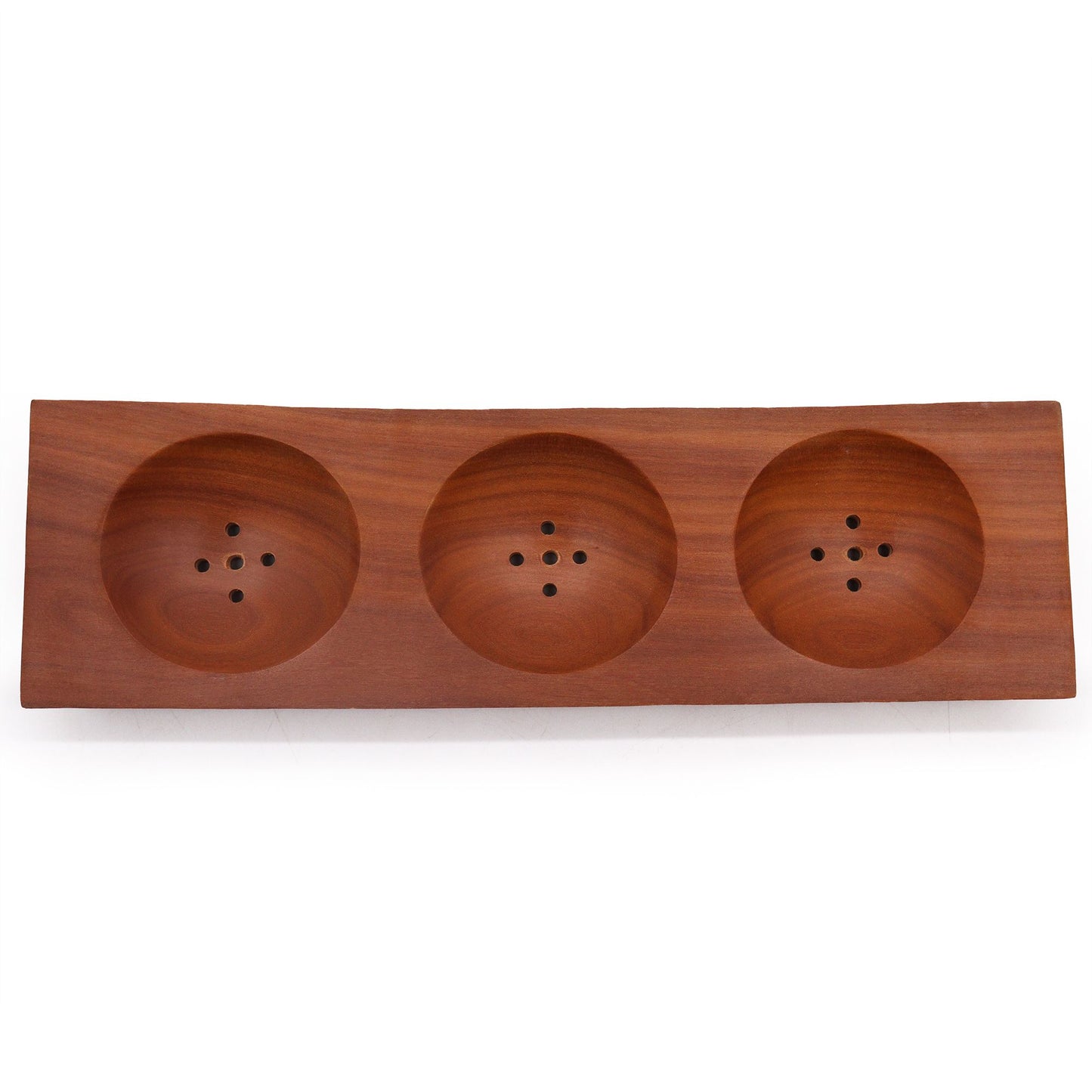 Three Bay Mahogany Soap Dish from our luxury classic mahogany soap dishes collection
