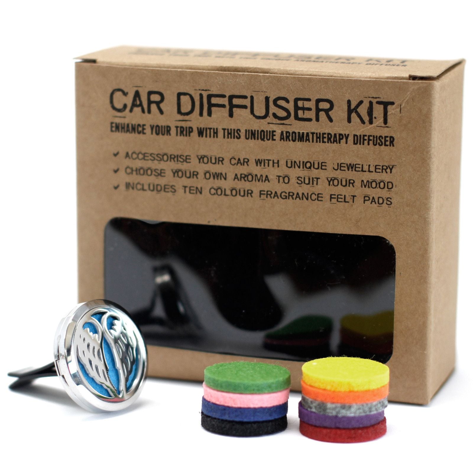 Car Diffuser Kit - Angel Wings - 30mm from our luxury aromatherapy car diffuser kits collection