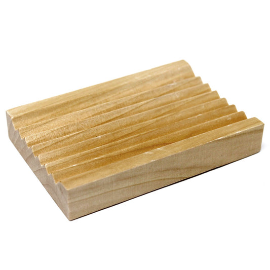 Hemu Wood Soap Dish - Groovy from our luxury wooden soap dishes collection