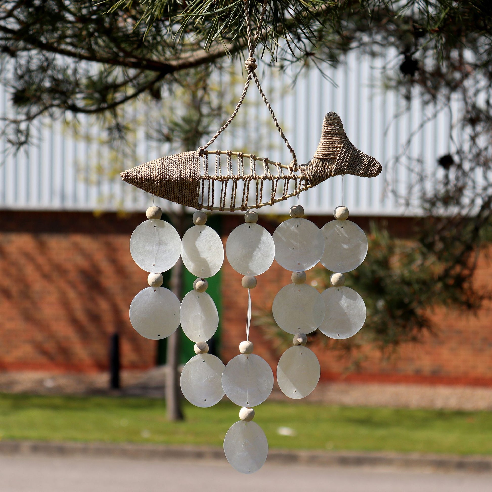 String Fish and Natural Copis Drop from our luxury driftwood chime collection