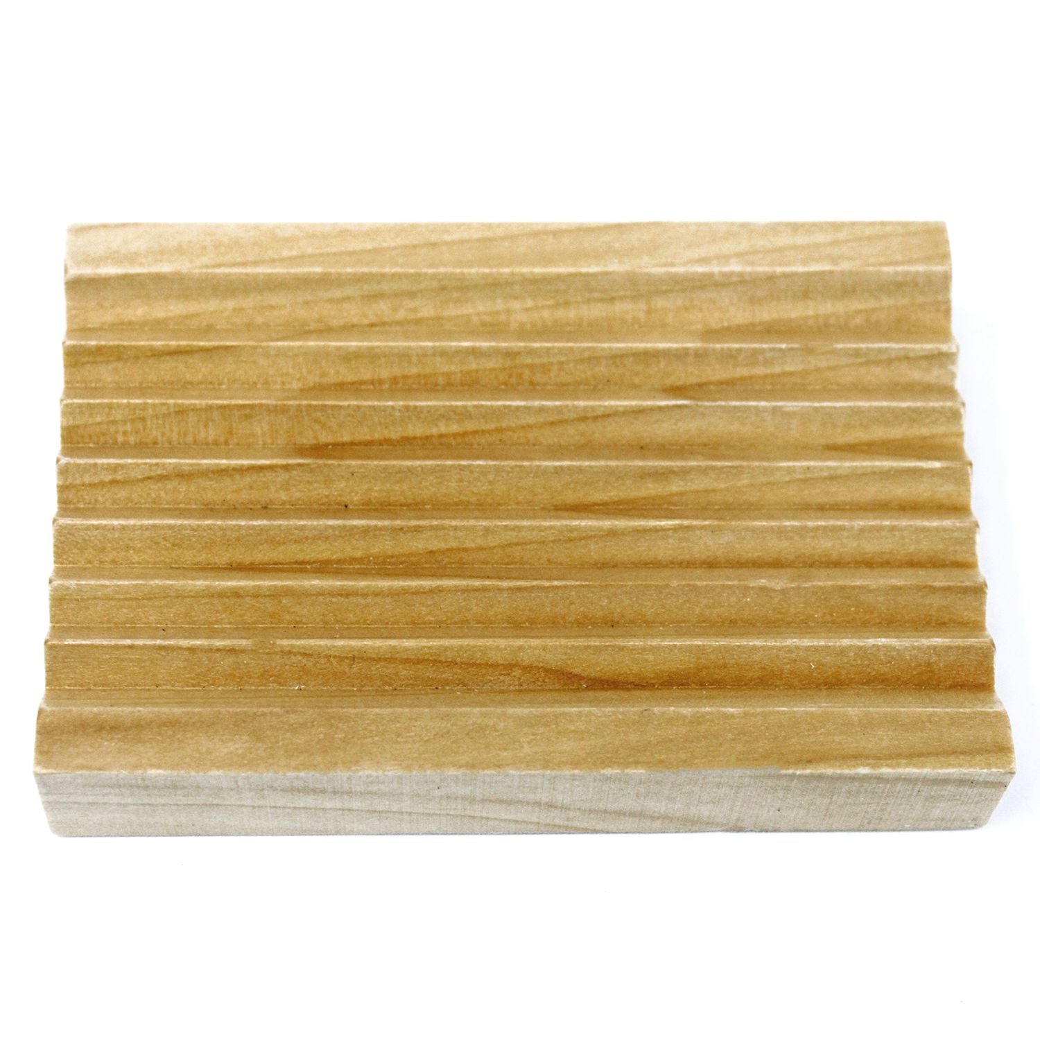 Hemu Wood Soap Dish - Groovy from our luxury wooden soap dishes collection