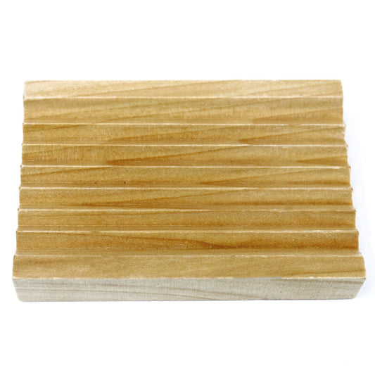 Hemu Wood Soap Dish - Groovy from our luxury wooden soap dishes collection