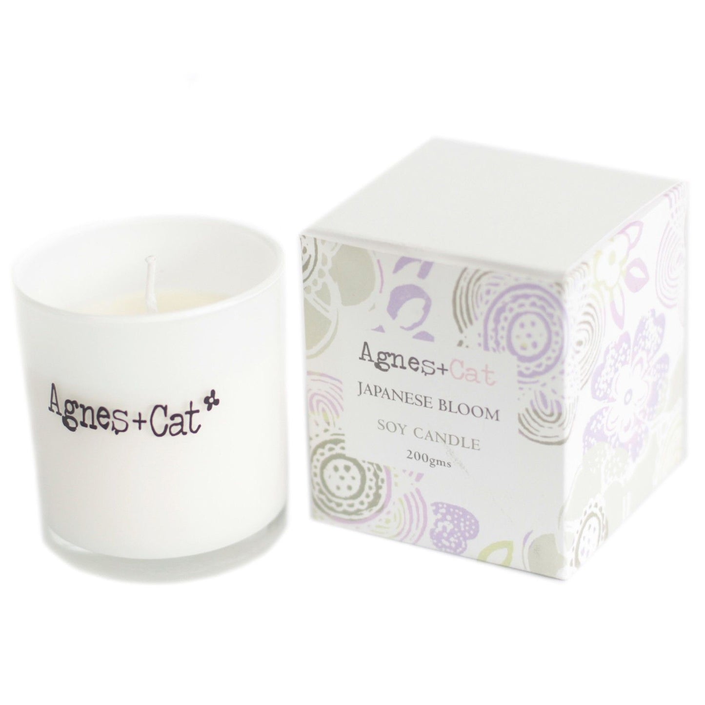 Luxury presentation of the agnes cat votive candle japanese bloom608 showing the premium artisan packaging and complete set contents