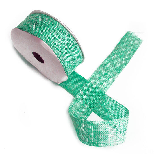 Natural Texture Ribbon 38mm x 20m -  Aqua lifestyle product photo on neutral background