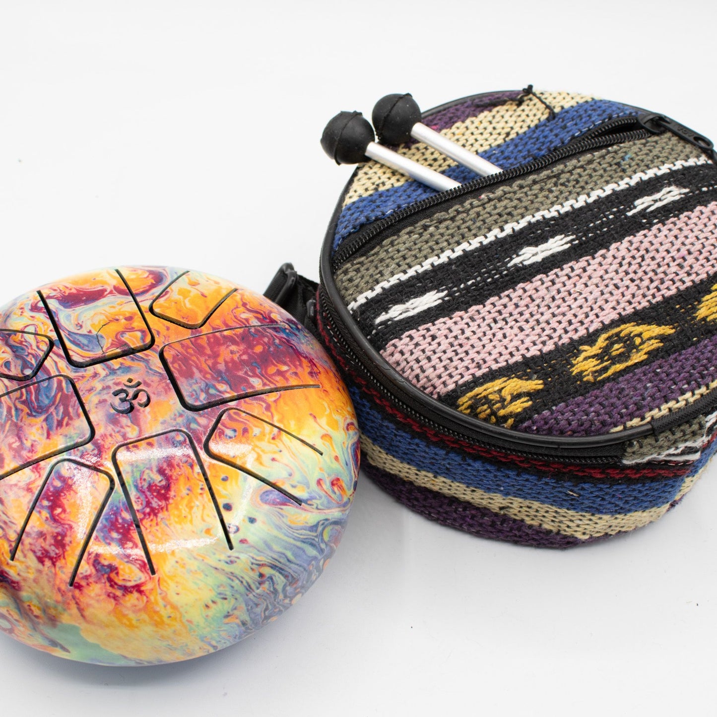 Photo 4 of Low Med Hapi Drum Volcanic Splash - 14x7cm Meditation Drum featuring authentic premium craftsmanship.