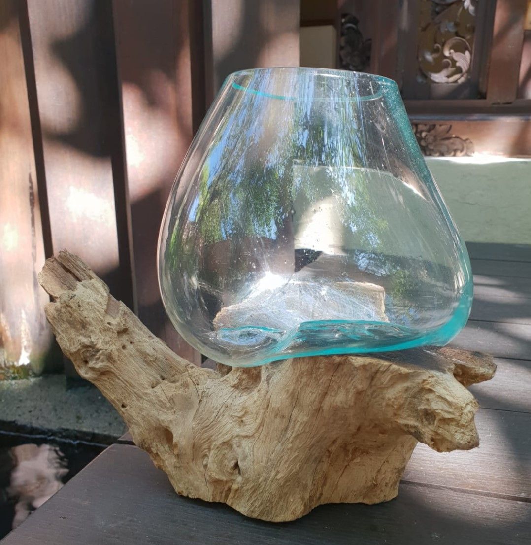Photo 5 of Molten Glass On Wood - Large Bowl Luxury Decor Premium Editi featuring authentic premium craftsmanship.