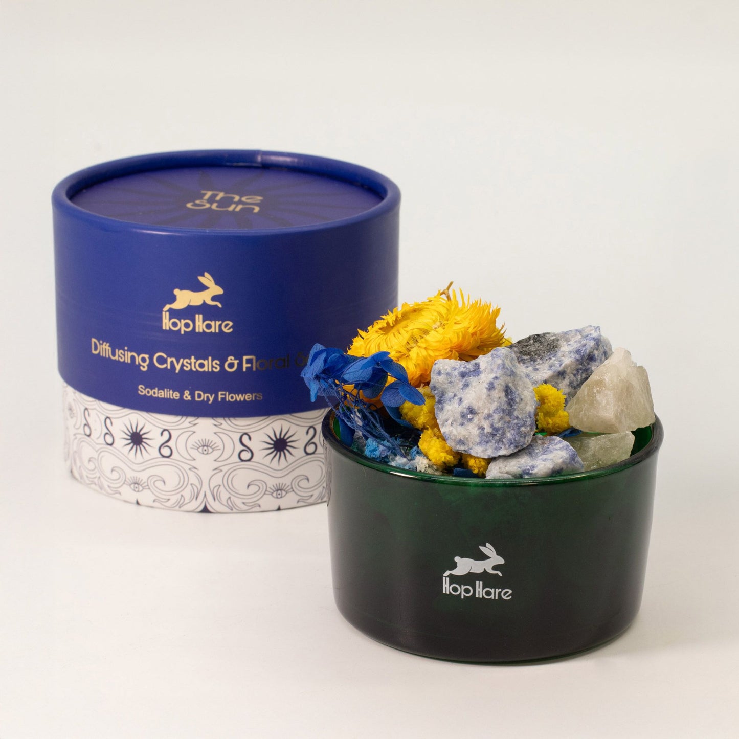 Hop Hare Diffusing Crystals & Floral Set - The Sun from our luxury hop hare diffusing crystals & floral sets collection