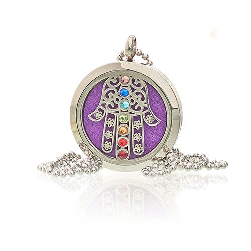 Aromatherapy Jewellery Necklace - Hamsa Chakra - 30mm from our luxury aromatherapy diffuser necklaces collection