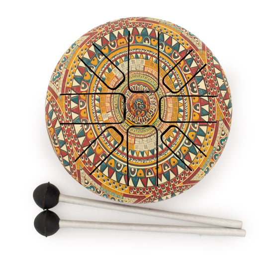 Photo 2 of Small Hapi Drum Om Mandela- 13x9cm Meditation Drum featuring authentic premium craftsmanship.