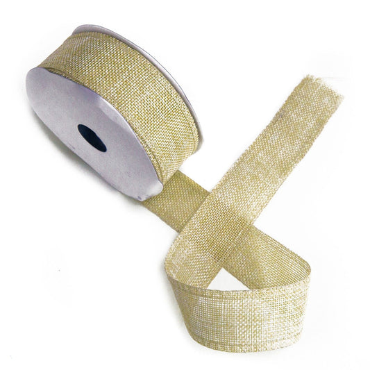 Natural Texture Ribbon 38mm x 20m - Sand lifestyle product photo on neutral background