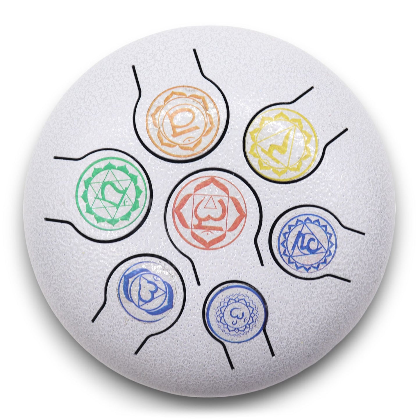 Photo 3 of Med Hapi Drum 7 Chakra - 17x13cm Meditation Drum Premium Edi featuring authentic premium craftsmanship.
