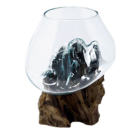Photo 1 of Molten Glass On Wood - Large Bowl Luxury Decor Premium Editi featuring authentic premium craftsmanship.