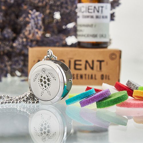 Aromatherapy Diffuser Necklace - Turtle 25mm from our luxury aromatherapy diffuser necklaces collection
