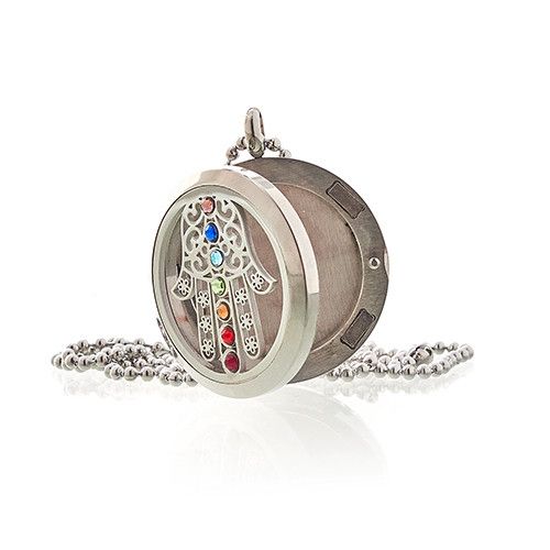 Aromatherapy Jewellery Necklace - Hamsa Chakra - 30mm from our luxury aromatherapy diffuser necklaces collection
