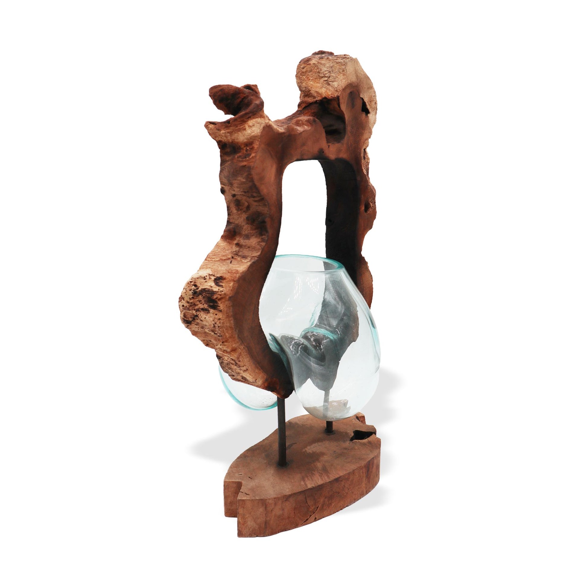 Photo 5 of Molten Glass Hanging Art Vase On Wood Luxury Decor featuring authentic premium craftsmanship.