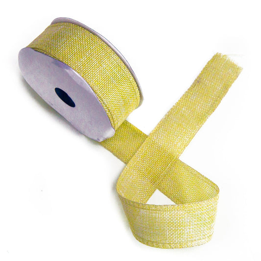 Natural Texture Ribbon 38mm x 20m - Latte lifestyle product photo on neutral background