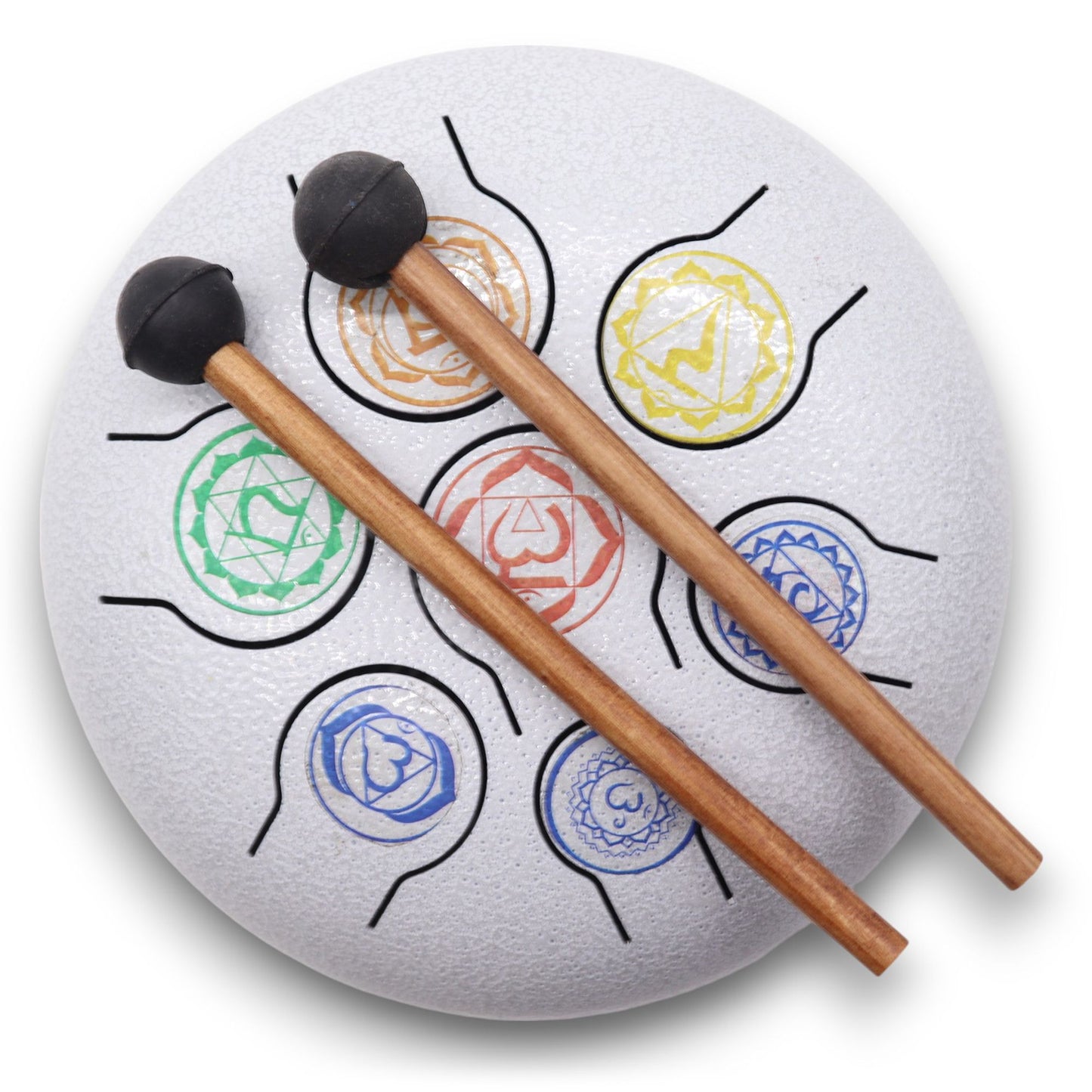 Photo 4 of Med Hapi Drum 7 Chakra - 17x13cm Meditation Drum Premium Edi featuring authentic premium craftsmanship.