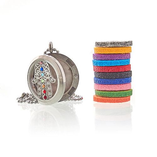Aromatherapy Jewellery Necklace - Hamsa Chakra - 30mm from our luxury aromatherapy diffuser necklaces collection