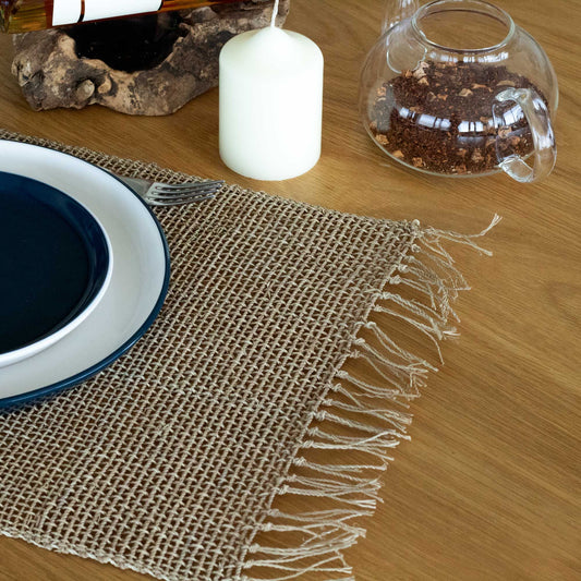 Seagrass Fringe Natural Placemat - Natural from our luxury java placemats and coasters collection