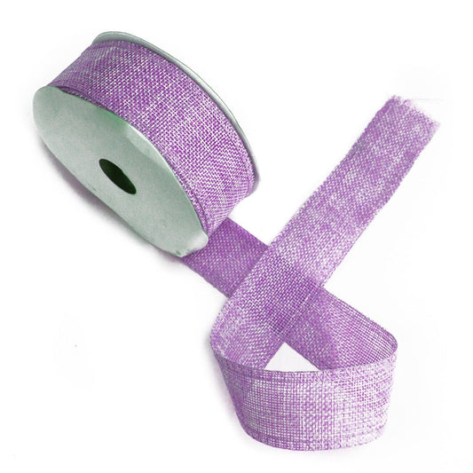 Natural Texture Ribbon 38mm x 20m - Lavender lifestyle product photo on neutral background
