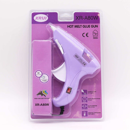 Xrui 80W Hot Glue Gun Hobby (UK plug) - for 11mm sticks lifestyle product photo on neutral background