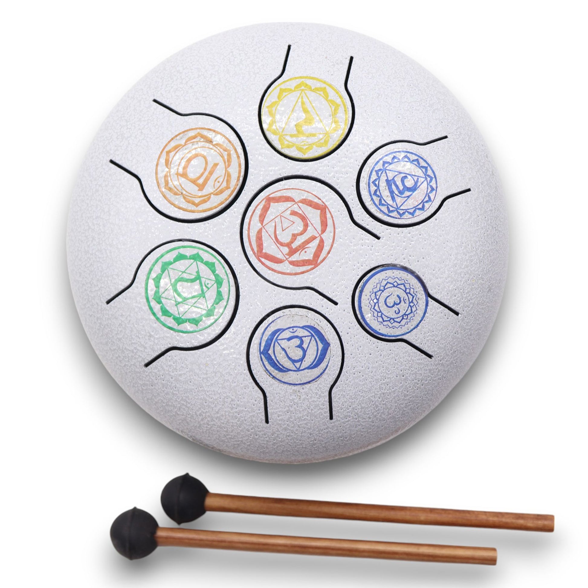 Photo 5 of Med Hapi Drum 7 Chakra - 17x13cm Meditation Drum Premium Edi featuring authentic premium craftsmanship.